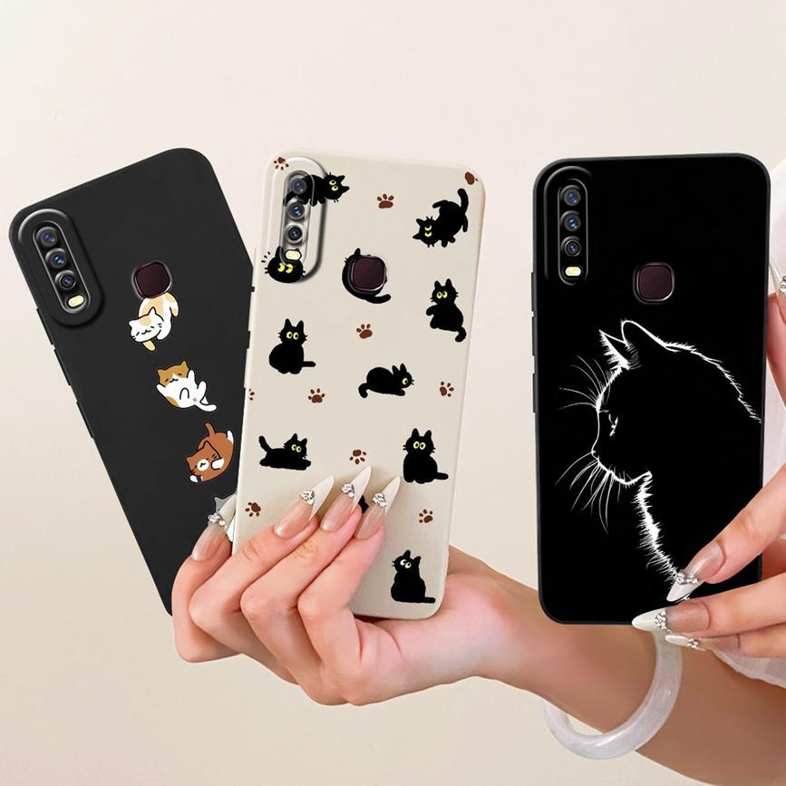 Dành Cho Vivo 1901 1902 1904 1940 Vivo Y12 Y15 Y17 Ốp Lưng Điện Thoại Mèo Dễ Thương Thoáng Mát Hoạt Hình Tranh Trường Hợp Chống Sốc Silicon Lỏng Vỏ Mềm