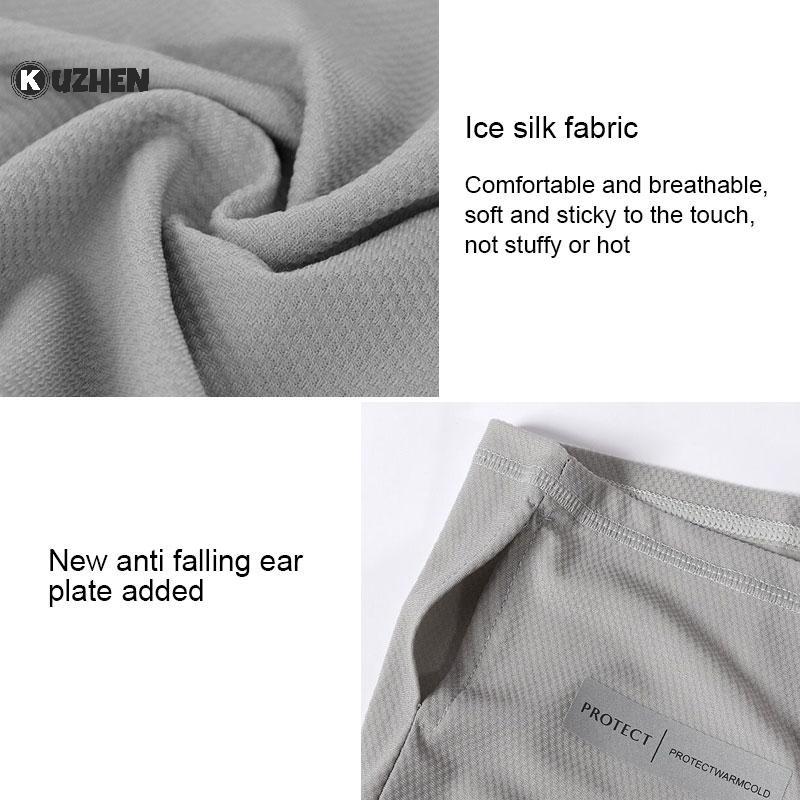 KUZHEN Ice Silk Sweat Collar Sunblo Ne Mask Thoáng khí Qui Sấy khô Mặt nạ thể thao ngoài trời có thể giặt được để đi xe đạp và đi bộ đường dài HOT
