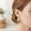 PYCOU DIY Bó Hoa Mặt Dây Chuyền Bông Tai, Trang Sức DIY Trang Sức Hoa Có Thể Chèn Bông Tai, Thời Trang Hàng Ngày Mặc Hoa Thả Bông Tai Nữ