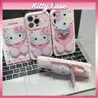 Giá đỡ gương hình mèo KT dễ thương 3 trong 1, tương thích với ốp lưng điện thoại iPhone 17 16  13 12 11Pro max 14 15 Pro