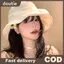 Doutie Thời Trang Mới Nữ Organza Người Cá Mũ Thoáng Khí Ánh Sáng Mũ Chống Nắng Du Lịch Ngoài Trời Phong Cách Bãi Biển Mũ Đội Đầu VN
