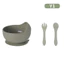 Trẻ Em Bộ Đồ Ăn Bộ Đồ Ăn Cho Bé Silicone Bát Nĩa Thìa Thực Phẩm Cho Bé Bát Ăn Đĩa Ăn Thực Phẩm Silicon Đĩa Ăn Tối