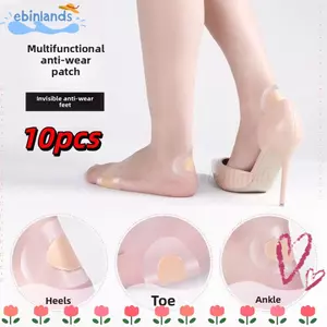 EBINLANDS 10 Miếng Lót Vỉ, Miếng Dán Hỗ Trợ Gót Chân Gel Bảo Vệ Gót Chân, Gel Thoáng Khí Grip Giảm Đau Giày Dán Chăm Sóc Bàn Chân