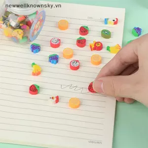 MỚI 50 Cái / bộ Dễ Thương Cao Su Tẩy Sáng Tạo Động Vật Trái Cây Bút Chì Tẩy Mini Kawaii Văn Phòng Phẩm Trẻ Em Sinh Viên Đồ Dùng Văn Phòng SKY