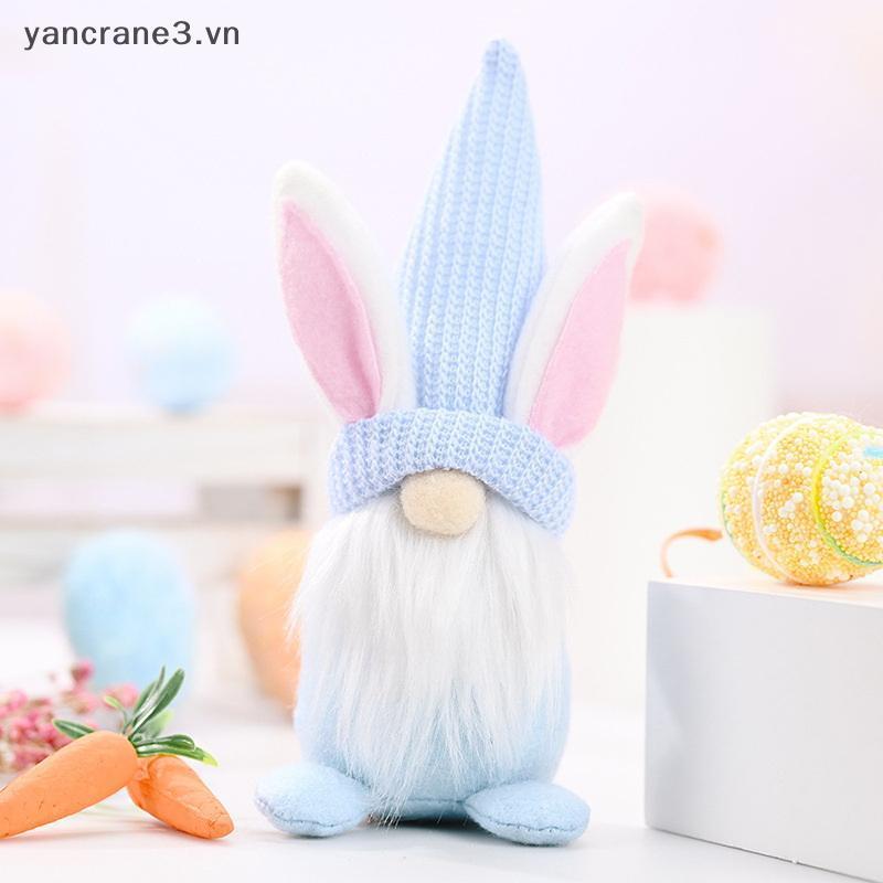 {YAN} Búp bê thỏ Gnome vô danh Phục sinh Trang trí lễ Phục sinh vui vẻ cho đồ dùng dự tiệc tại nhà 2026 Đồ trang trí thỏ treo lò xo Quà tặng trẻ em {ya}