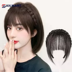 AN.MART Tóc Giả Không Khí Nổ Tự Nhiên Vô Hình Thẳng Nổ Liền Mạch Tự Nhiên Trán Giả Nổ Kiểu Tóc Dụng Cụ VN