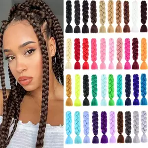 AqToCna Jumbo Bện Tóc Dài 24 Inch Phần Mở Rộng Tóc Màu Trơn Tổng Hợp Bím Tóc Xoắn Bện Tóc Dành Cho Nữ AqToCna