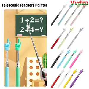 VVDZA Ngón Tay Đọc Sách Thanh Kính Thiên Văn Có Thể Thu Vào Dụng Cụ Giảng Dạy Bằng Thép Không Gỉ Con trỏ Bảng Trắng