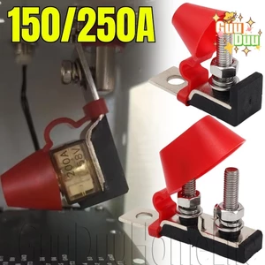 Giá đỡ cầu chì 150A / 250A - Bảo vệ mạch công suất cao - Dành cho mạch tàu cần cẩu ô tô - Vỏ bảo vệ cách nhiệt - Thiết bị đầu cuối pin bằng thép không gỉ / Giao hàng miễn phí