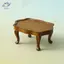HFTOY 1: 12 Nhà Búp Bê Thu Nhỏ Vintage Ren Bàn Tròn Nhỏ Bàn Cà Phê Nội Thất Mô Hình Nhà Trang Trí Đồ Chơi Phụ Kiện Nhà Búp Bê ~