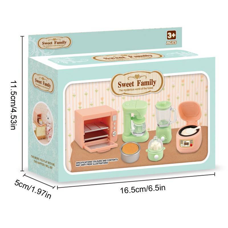 TVKR 1 Bộ 1: 12 Nhà Búp Bê Bếp Cơm Thu Nhỏ Lò Vi Sóng Máy Trái Cây Trứng Hấp Đồ Dùng Nhà Bếp Mô Hình Trang Trí Đồ Chơi Nhà Búp Bê Phụ Kiện OIK