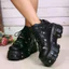 Retro Tây Ban Nha Xe Tăng Đế Kim Loại Cao Cấp Giày Da Nhỏ Đế Dày Punk Đế Đế Lớn Giày Đơn Nữ Anh Trai Phong Cách Đặc Biệt Giày Nữ Giày Nữ