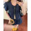 Tay phồng Rỗng Hai Mảnh Phù Hợp Với Áo Sơ Mi Ren Phù Hợp Với Váy Sọc Mùa Hè Retro Mặc Thường Ngày Phù Hợp Với