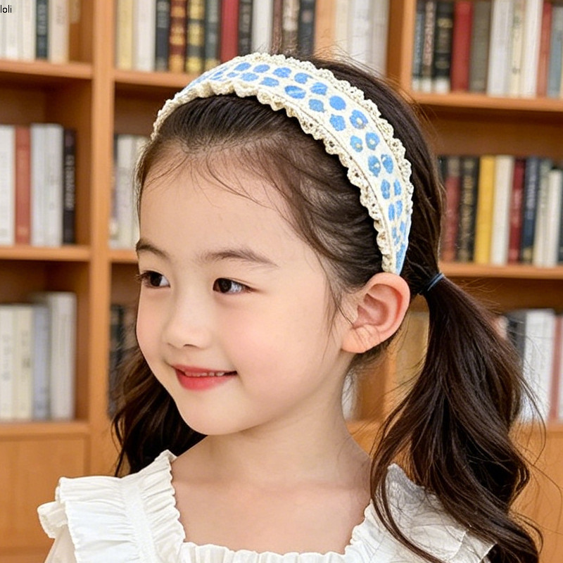 💋loli💋Băng Đô Miếng Dán Tóc Velcro Magic Dán Hoa Dễ Thương Thời Trang Hàn Quốc - Phụ Kiện Tóc