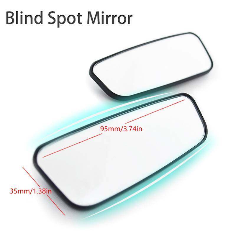 CMinYP 2 chiếc gương lồi góc rộng 360° điều chỉnh cho ô tô, khung tròn, chiếu hậu, lắp ngược