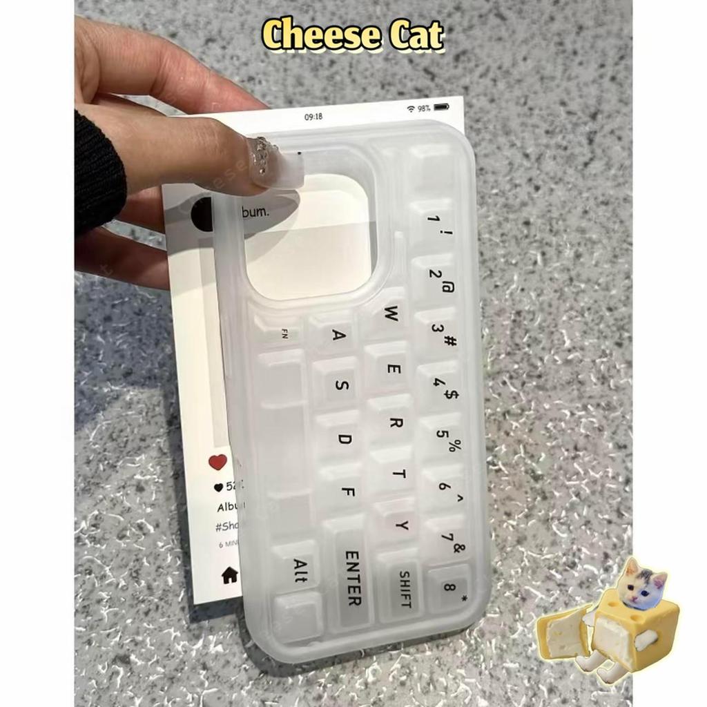 Ốp điện thoại bàn phím đơn giản cho iPhone 13 12 11 14 15 16 17 Pro Max Ốp điện thoại nút bấm