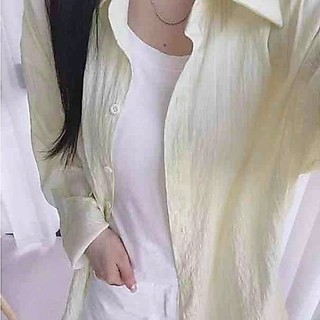 Áo Sơ Mi Chiffon Nữ Oversize Mặc Ngoài Cực Xinh Cho Mùa Hè Năng Động Hot Hit
