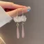 Mới Phong Cách Trung Quốc Bông Tai Sen Nữ Cổ Cao Cấp Dài Giọt Nước Tua Rua Bông Tai Niche Retro Tất Cả Trận Đấu Bông Tai Hợp Thời Trang