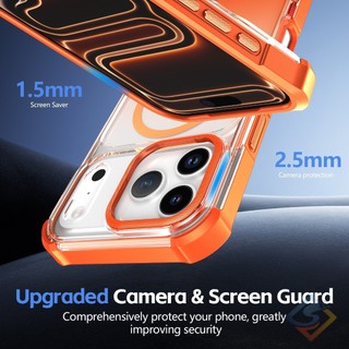 Ốp từ tính trong suốt Gradient sang trọng cho iPhone 17 Pro Max 16 15 14 13 12 11 Pro Max PC siêu mỏng Vỏ bảo vệ chống sốc chống rơi