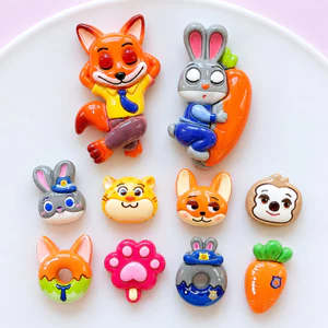 Set Charm Thỏ Judy Cáo Nick Zootopia Dễ Thương- Thỏ Cảnh Sát Và Cáo Tinh Nghịch Zootopia Cao Cấp
