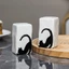 Bình Gia Vị FUHUIOT, Họa Tiết Mèo Có Vòng Niêm Phong Silicon Lọ Muối Gốm, Bình Gia Vị Trang Trí Mini Vuông Dễ Thương Nhà Bếp