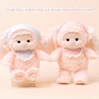 【BabyJoy】Gấu bông thỏ hồng cừu trắng,nhồi bông mềm mịn,ôm ngủ, quà bé gái,trang trí phòng dễ thươn
