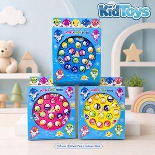 Bàn Câu Cá Xoay KidToys 15 Con - Mẫu Capybara, Baby Shark, Labubu Vui Nhộn Cho Bé