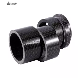 DELMER Miếng Đệm Xe Đạp Phụ Kiện Phuộc Trước 28.6mm Sợi Carbon 1-1 / 8 "1 Cái / 5 Chiếc Vòng Tai Nghe