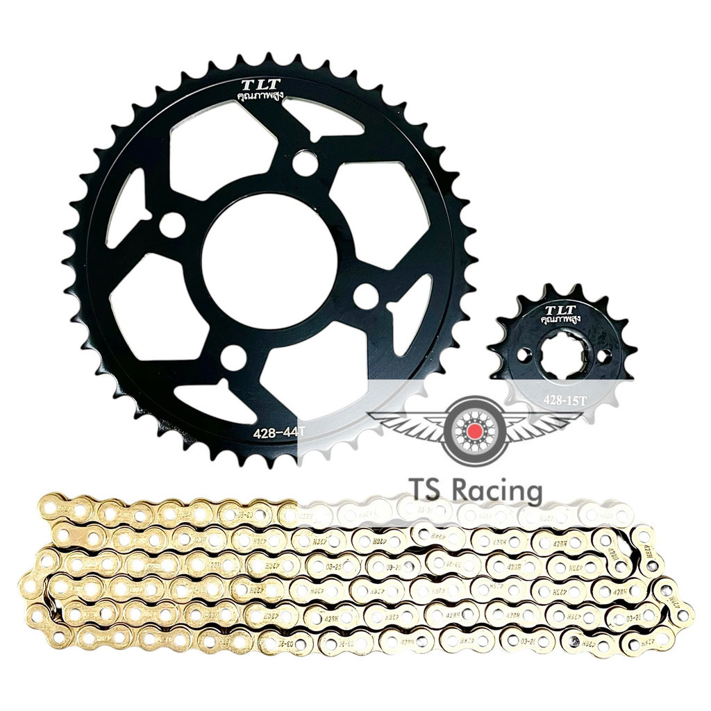Bộ nhông sên đĩa NSD xích sên TLT thái lan winner v1-v2-v3-v4 - winner X - winner R (Black 428H mạ đồng 15-44-126L)