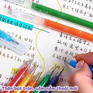 Bút nhũ gel highlight lấp lánh kim tuyến set 60 màu cho bé học tập vẽ tô màu sáng tạo giá tốt xinh