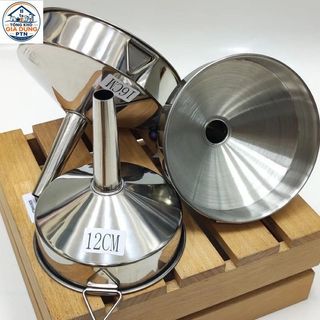 Phễu Inox Đường Kính 10cm - 14cm Miệng Rộng Để Rót Dầu/ Rượu/ Mật Ong Tiện Dụng Cho Nhà Bếp