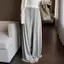 Quần thường ngày màu xám dáng rộng mỏng hơn cho nữ mùa xuân hè mới Quần lau nhà lười biếng thông thường