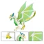 Đồ chơi trẻ em Phương Tây Ice Dragon Monster Warcraft Mô phỏng Động vật Rồng bay Charizard Charizard Pterodactyl Solid Model Chiều cao 6cm