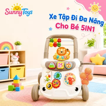 Xe Tập Đi Đa Năng SunnyToys 5in1 - Bé Tập Đi, Chơi Nhạc Và Vận Động Hỗ Trợ Tập Đứng Tập Đi