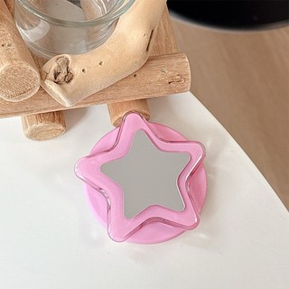 Gương Ngôi Sao Trơn Tròn Từ Tính Giá Đỡ Điện Thoại Cho IPhone 17 16 15 14 13 12 Pro Max 14 Plus Có Thể Gập Lại Vòng Tay Co Giãn Để Bàn Đứng P2