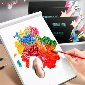 AFTEROF 30 Tờ / Bảng Giấy Sách, Bảng Màu Gouache Dầu A3 / A4 / 9K, Bảng Màu Nước Rách Hai Mặt Di Động Không Sạch