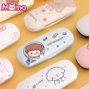 Họa tiết hoạt hình dễ thương Hộp lưu trữ kính cận thị và kính râm di động chống căng thẳng dành cho học sinh