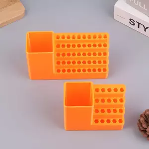 HL 1 Máy Khoan Giá Đỡ 20 / 50 Lỗ Bit Tổ Chức Tua Vít Đầu Lưu Trữ Hộp Dụng Cụ Lỗ Ban Tua Vít Đứng Lục Giác Shank Sắp Xếp LMWU