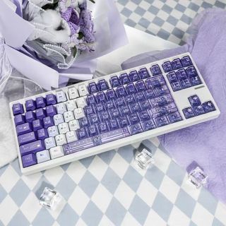 Keycap PBT Trong Suốt Gradient Xuyên LED 150 Nút Cherry Profile Double-Shot Cho Bàn Phím Cơ , Bàn Phím Từ Tính He