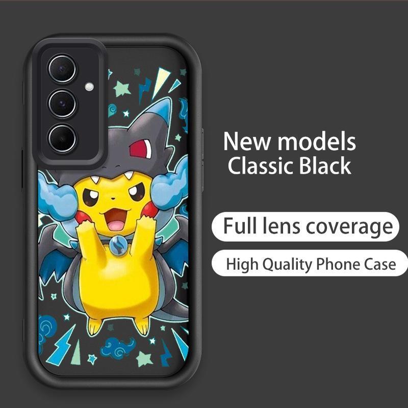 Ốp Lưng Cho Samsung A04S A05S A14 A15 A25 A35 A55 A16 A56 A17 5G Hoạt Hình Silicon Nghệ Thuật Mềm TPU Pikachu Bulbasaur Pokémon Angel Eye Vỏ Điện Thoại Chống Sốc