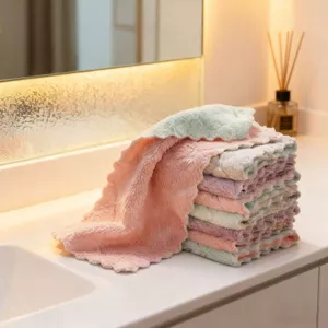 Vải lau nhà bếp siêu thấm cho chảo chống dính, khăn lau bát đĩa chống dầu