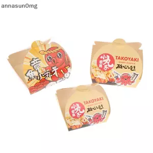 AA Takoyaki Box Premium 50 Cái / pa Bạch Tuộc Bóng Paaging Box Thực Phẩm Đường Phố Nhật Bản Takoyaki Dùng Một Lần Takeaway Sna Paing Hộp Đựng Giấy Dự Tiệc Tiếp Liệu VN