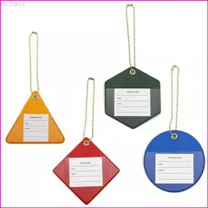 VIC Hình Học Hình Dạng Mềm Nhãn Vali Địa Chỉ Giá Đỡ Túi Hành Lý Nhận Dạng Phụ Kiện Hành Lý Thời Trang