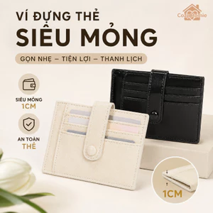 ví đựng thẻ nữ mini siêu mỏng da PU cao cấp chống mài mòn nhiều ngăn tiện dụng phù hợp đi lại hàng