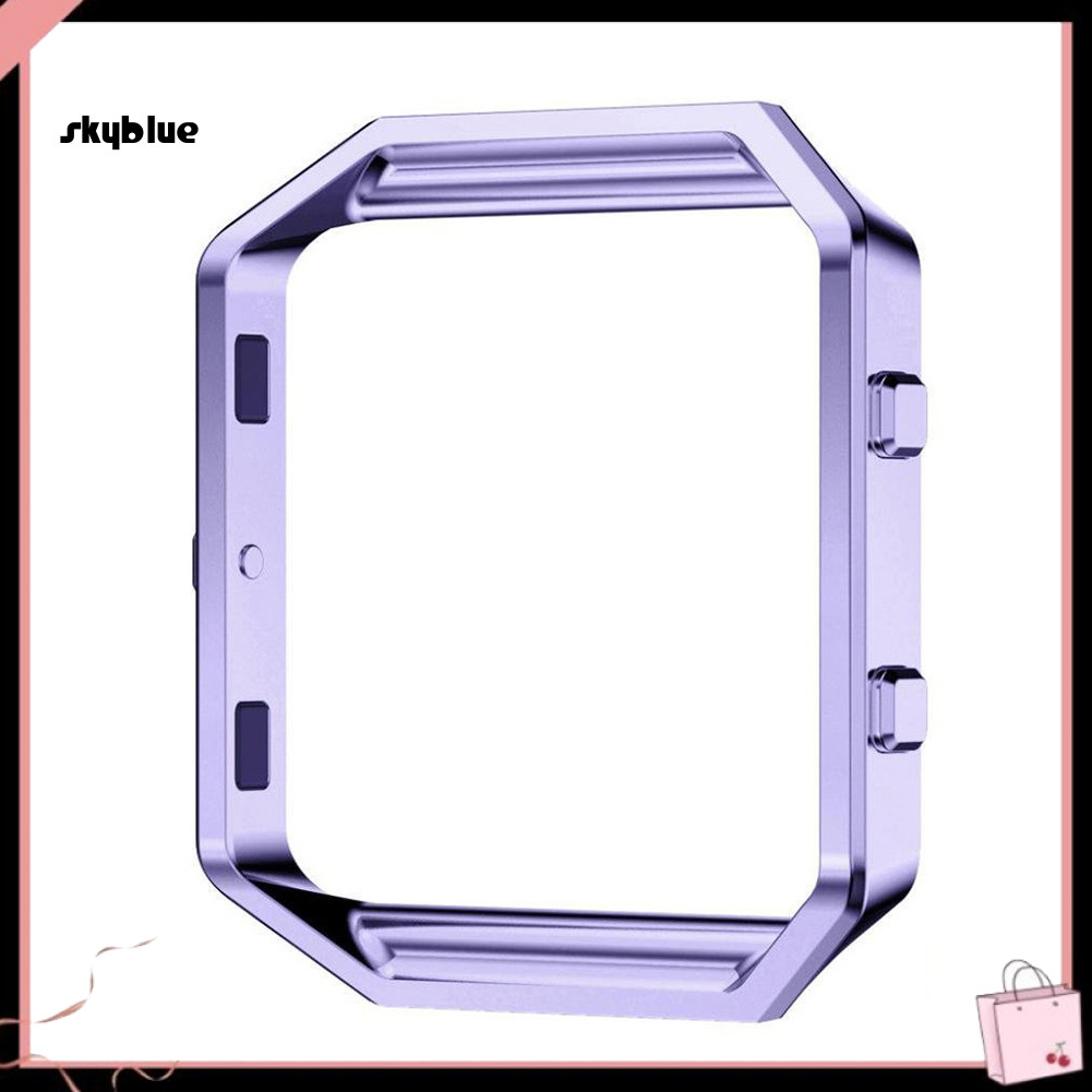 [Sy] Vỏ bảo vệ khung đồng hồ thông minh bằng kim loại bằng thép không gỉ cho Fitbit Blaze
