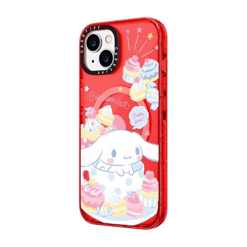 CASECASE X Candy Cinnamoroll Cam / Đỏ / Perri Bộ sưu tập kẹo tím Màu sắc trong suốt Cứng Hút từ tính Tác động cho Apple IPhone 13 14 15 16 17Pro Max Plus Có hộp