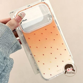 Ins Style Dần dần Màu Cam Vỏ Cho Samsung Galaxy S26 S25 S24 S23 S22 S21 Ultra Plus S20 FE Lite A73 A72 A71 A53 A52 A52S A51 5G 4G Vỏ Sang Trọng Màu Trắng Bóng Điện Thoại