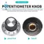 4 x Potiometer Núm kim loại có bàn xoay 0-9 cho núm trục 6mm