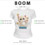 BOOM Áo Baby Tee Nữ Cotton Ôm Body-Áo Thun Ngắn Tay Y2K In Hình PhongCách Mùa Hè, Cổ Tròn Hàng Đầucách hàn quốc phong243