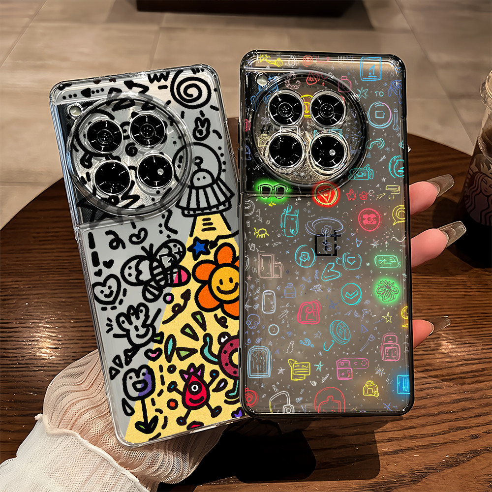 Dành Cho Oneplus Ace 6 6T / 15 13 13R 13T 12 12R 11 Ace 5 Pro Ace 3 3V 2V Nord 5 Graffiti Vỏ Điện Thoại TPU Mềm Trong Suốt / Bảo Vệ Camera Chống Sốc One plus Cover